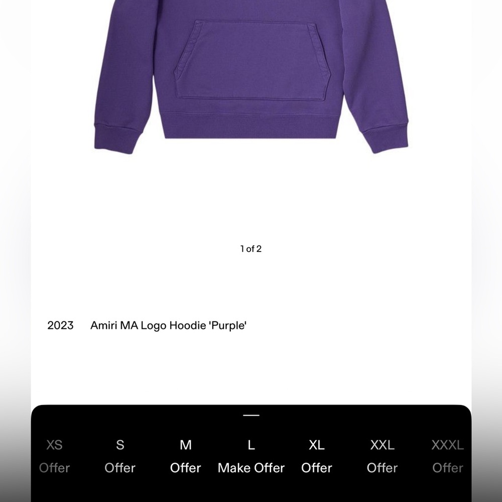 Amiri Purple Logo Hoodie (Winter 2023) - Picture 8 of 13